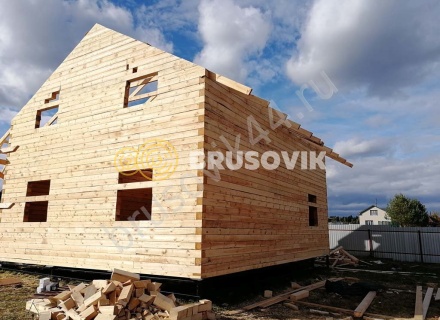 Дом из обрезного бруса 150х150 мм по индивидуальному проекту 