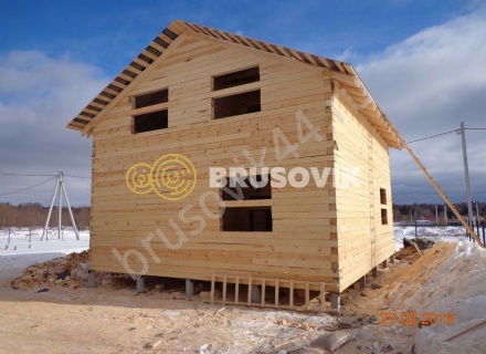 Дом из обрезного бруса 150х150 мм по проекту №67