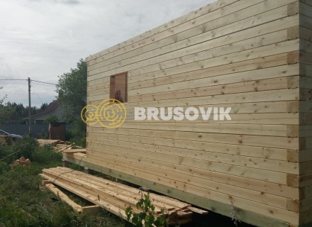 Баня 6х8 м из сухого профилированного бруса 145х145 мм по проекту №3 в Московской области