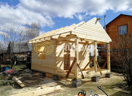 Баня 6х4 м из профилированного бруса 145х145 мм в с. Кудиново, Богородский городской округ, Московская область