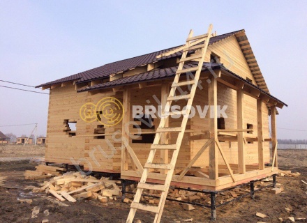 Дом из бруса по проекту № 6