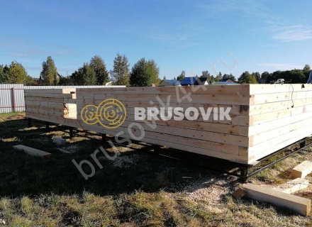 Дом из обрезного бруса 150х150 мм по индивидуальному проекту 